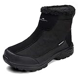 SILENTCARE Men's Warm Snow Boots, Fur Lined Waterproof...