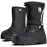 FREE SOLDIER Mens Snow Boots Insulated Waterproof...