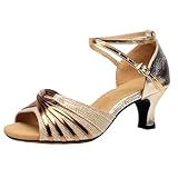 Elegant Glittery Strap Latin Dance Heels Comfort Fit...