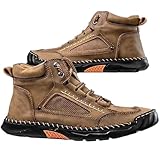 Sawbehind Mens Wide Leather Shoes for Hiking Working,...