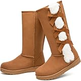 Iarus Winter Snow Boots for Women Warm Mid Calf Boots...