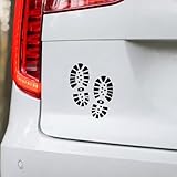 Hiking Boot Prints Trail Vinyl Decal Sticker Car Window...