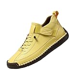 Mens Chukka Boots Non Slip Leather Ankle Boots Slip on...