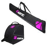 AUMTISC Ski and Boot Bag Combo, Padded Snow Ski Bags...