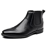 Holy dove Mens Black Chelsea Dress Boots with Side...