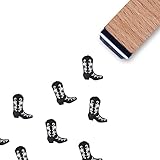 Boots Rubber Stamp, 3/5 Inch Small Mini Cowboy Cowgirl...