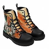 Jemnpela Women's Printed Ankle Boots with Fantasy...