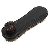 Abaodam Black Horsehair Shoe Brush for Leather Boots...