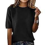 Women 3/4 Sleeve Tops and Blouses Elbow Length Tops for...