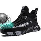 Steel Toe Shoes for Men Work Safety Shoes Men’s Work...