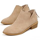 Women's Fashionable Solid Color Comfort Ankle Western...