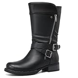 DECARSDZ Women's Mid-Calf Boots Fall Low Heel Fashion...