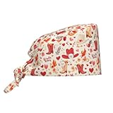 Nurse Scrub Cap Men Women with Buttons - Boots Cowboy...