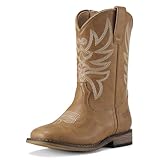 Rollda Kids Cowboy Boots for Boys Girls Western Square...