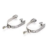 Semme 2PCS Stainless Steel Cowboy Spurs with Exquisite...