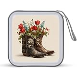zxxpensy Vintage Cowboy Boots with Blooming Flowers CD...