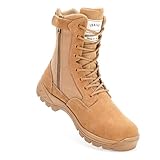 IODSON Men's Military Tactical Work Boots with Side...