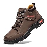 FLYLAND Men's Casual Leather Shoes Chukka Ankle Boots...