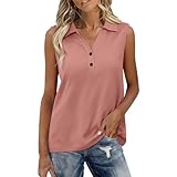 Womens Sleeveless Polo Shirts Ladies Plus Size Sport...