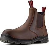 SUREWAY Men's Slip-On Work Boots for Men,Full Grain...
