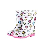 NSQFKALL Boys Girls Cute Rain Boots Prints Non-Slip...