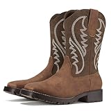 Rollda Cowboy Boots for Men Western Boots Men's Square...