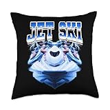 Jet Ski Jet Skiing 90s Bootleg Style Throw Pillow