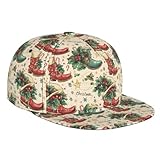 Christmas Cowboy Boots Print Snapback Hats for Men...