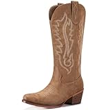 Rollda Cowboy Boots for Women, Cowgirl Boots Mid Calf,...