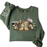 Boutique.LNG Personalized Army Mom Sweatshirt, Unisex...