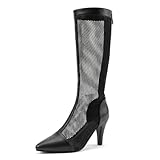 LerGlre Women's Fashion Mesh Knee-High Boots Sexy...