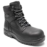 Dunham 8000 Works Safety 6' Boot Black Textured Leather...
