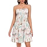VIGTRO Cowboy Hat Flowers Boots Hearts Strapless Dress...