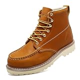 SAFETY LOONG Moc Toe Work Boots for Men Soft Toe...