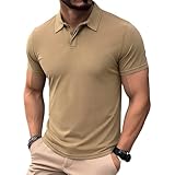 Button Down Shirt for Men, Short Sleeve Collared Solid...