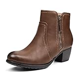VJH confort Women's Ankle Boots, Round Toe Low Heel...