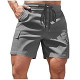 Cargo Athletic Shorts for Mens Drawstring Casual Shorts...