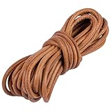 Xoeryoy Leather Cord, 4mm Round Leather String for...
