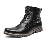 Bruno Marc Men's Motorcycle Combat Boots Casual Zipper...