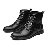 LRMYMHY Men's Short Shaft Lace-Up Ankle Boot Casual...