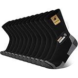 Heatuff Men's Cotton Cushion Crew Socks Athletic...