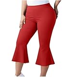 JOAU Womens Flare Capri Leggings Tummy Control High...