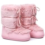 Faux Fur Snow Boots for Women,Furry Fuzzy Fluffy Womens...