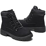 HEAWISH Women Winter Snow Boots with Fur Lined,Black...