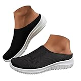 Women's Knit Mule Slip On Shoes Breathable Lightweight...