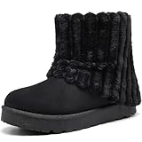 Women's Platform Suede Ankle Snow Boots Winter Warm...