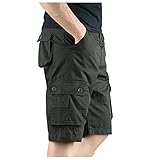 Men's Tactical Cargo Shorts with Pockets Button Fly...