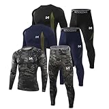 MEETYOO Thermal Underwear for Men 3 Sets Long Johns...