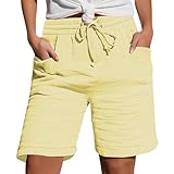Womens Summer Linen Shorts with Pockets Loose Fit...