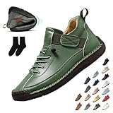 Men's Handmade Casual Boots Lightweight Slip On Ankle...